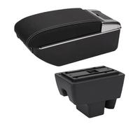Boîte Rangement Accoudoir Pour VW Pour Polo 2020 2021 Accoudoir Boîte Rangement Accessoires Rénovation Détails Intérieurs Rangement(B3 Black White 3usb)