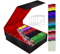 Boite Rangement Carte pour TCG/Magic the Gathering (MTG)/ YuGiOh, Deck Box contenir plus 3800+ Carte, Magnétique en Cuir PU Boite Rangement Carte Protection Carte, Trading Card Box avec 5 bouchons