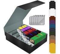 Boite Rangement Carte pour TCG/Magic the Gathering (MTG)/ YuGiOh, Deck Box contenir plus 3800+ Carte, Magnétique en Cuir PU Boite Rangement Carte Protection Carte, Trading Card Box avec 5 bouchons