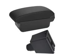 Boîte Rangement Centrale D'accoudoir Voiture Boîte De Rangement Intérieure Accessoires Pièces Intérieures Pour Renault Pour Logan 2 Pour Sandero 2 WEFOLCC(C2 Black line NO USB)