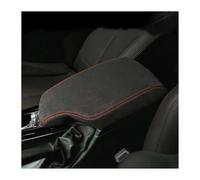 Boîte Rangement Centrale Pour B&MW F30 F31 Série 3 2013-2019 Accessoires Console Centrale Accoudoir Boîte Housse Protection En Cuir Garniture(Suede Red Thread,Left Hand-drive)