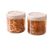 Boîte Rangement Cuisine 2pcs Hermétique Plastique(600ml 2pcs) | Joint silicone Ã©pais, fermeture hermÃ©tique, protÃ¨ge contre humiditÃ©, insectes, pour idÃ©al grains secs