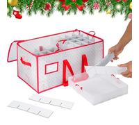 Boîte Rangement Décorations De Noël - Conteneur À 8 Niveaux, 128 Compartiments Séparés | Coffret De Stockage Fêtes | Pour Boules Et Ornements, Organisateur Maison, Garage, Placard, Chambre