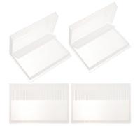 Boîte Rangement Embout Ponceuse Ongle Plastique Blanc, Lot 4Pcs | Support Ponceuse Ongle, Rangement Fet et Étui Rangement Fet, 9,7x6,4x1cm, pour Salon
