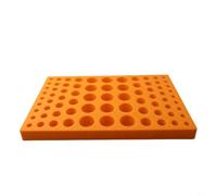 Boîte Rangement ER Collet 60 Trous CNC Orange(75 Holes collet) | 60 trous dédiés, plastique PP haute densité, couleur orange visible, pour idéal gestion 5S, charge lourde
