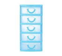 Boite Rangement Étui for Articles Divers Avec Tiroir De Bureau | Conteneur de rangement for petits objets, bijoux, maquillage, organisateur(Blue XL)