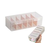 Boîte Rangement Fiches - Porte-cartes Index Transparent Avec Séparateurs Amovibles Et Couvercle | Pochette Organisatrice De Bureau, Capacité Jusqu'à 600 Cartes De Vocabulaire, Mots, Noms, Notes