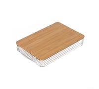 Boîte Rangement Frigo avec Planche à Découper(30 * 20 * 5cm) | Capacité généreuse, pour idéal fruits légumes, restes snacks, BPA, sécurité alimentaire garantie