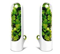 Boite Rangement Frigo | multi-fonction Conservation Herbe Aromatique Frigo | RéCipient de Conservation FraîCheur avec bouchon amovible Bon Pour les Herbes, les Asperges, La Coriandre ,blanc-3Pièces