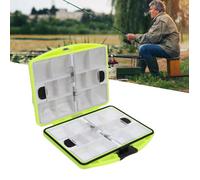 Boîte rangement hameçons double face - Nosheir - étanche - pour pêche carnassier et bord de mer - vert fluo