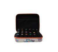 Boite Rangement Huiles Essentielles Boîte de Rangement for huiles essentielles, 30 emplacements, 5 ML, 10, 15, Organiseur à Suspendre for parfums pour Voyager(Orange,15ML)