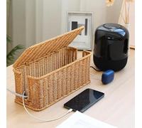 Boîte Rangement pour Cable avec Couvercle,Boîte D'organisation des Rangement Cable,Boîte d'organisation de Câbles sous Bureau,Cache Multiprise De Gestion pour Le Bureau pour l'organisation de Cache
