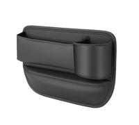 Boîte Rangement pour Espace Siège Voiture pour Mini Cooper 2-Doors Cooper SE Electric, Poche de Console de Siège Avant en Cuir PU, Organisateur pour Siège, Interieur Accessoire Black Passenger Side