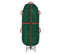 Boîte-Rangement Pour Sapin De Noël Grand sac imperméable, fermeture éclair, | Sac pour décorations de Noël et sapin Maison salon balcon appart couronne guirlande ornement déco Vert foncé 7,5FT