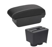 Boîte Rangement Pour VW Pour Polo 9N 3 2002 2003 2004 2005 2006 2007 2008 2009 Boîte De Rangement For Accoudoir Central Accessoire Intérieur Et Port USB. MNGNCBXWK(C3 Black white NOUSB)