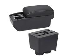 Boîte Rangement Pour VW Pour Polo 9N 3 2002 2003 2004 2005 2006-2009 Installation Intérieure Coffre De Rangement For Accoudoir MNGNCBXWK(C3 Black white NOUSB)