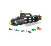 Boîte rangement requin familial sous-marins portables jouets pour animaux marins - Multicolore