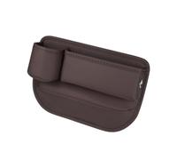 Boîte Rangement Siège Écart Voiture pour Porsche Taycan Sport Turismo (Y1A) 2022 2023 2024-pr, Multifonctionnelle Stockage D'écart Siège Seat Gap Organisateur Accessoires,C Brown-Co-Pilot