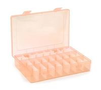 Boite rangement vis Boîte de rangement pratique en plastique à 24 compartiments for pièces, présentoir for bijoux, perles et vis(Color 2)
