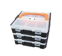Boite Rangement Vis Coffret à outils multifonction 2/3 pièces, amovible et empilable, boîte de rangement en plastique avec couvercle vis for électriques(3PCS Tool Box)