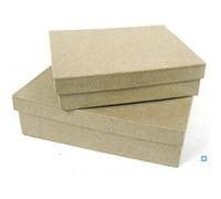 Décopatch BT038C - Un support en papier brun mâché 11,5x8,5x3,2 cm, Boite rectangle