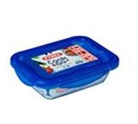 Boîte rectangle en verre avec couvercle Cook & Go 20 x 15 cm - Pyrex - Transparent - Verre Bleu G