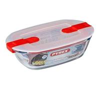 Boîte rectangulaire avec couvercle - PYREX - 1451023 - 17 x 10 cm - 400 ml - Cook & Heat - Base en verre borosilicate