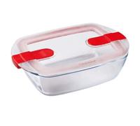 Boîte rectangulaire avec couvercle - PYREX - 1451024 - 23 x 15 cm - 1,1 L - Cook & Heat - Base en verre borosilicate