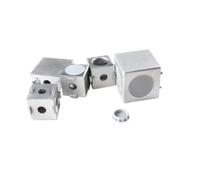 Boîte rectangulaire de connexion d'angle à 2 voies, support externe à 2 trous, pièces d'imprimante 3D for profils en aluminium 2020 3030 4040 4545(4040 Series x 2holes)