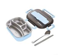 Boîte Repas Acier 304 1400ml Fuite Travail Boîte Repas Acier(blue) | Structure multi-case, contrôle portions, repas équilibrés, fuite, soupe pour salade sauce