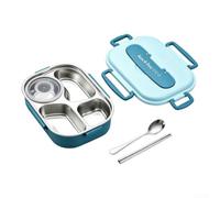 Boîte Repas Acier Inoxydable Fermeture pour clic Boîte Repas(blue)