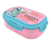 Boîte repas , boite à goûter - Lilo et Stitch - Ohana - 21x14x6CM - Avec couverts inclus - Rose