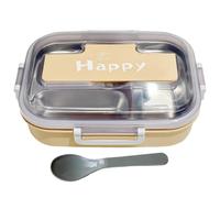Boîte Repas En Acier Inoxydable Pour Contenants à Collation en Acier | Boîte Repas De Stockage À 3 Compartiments Pour École Bureau Pique-nique