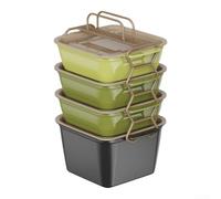 Boîte Repas Étanche Ergonomique Pour Boîte Repas Étanche Ergonomique | Compatible micro-ondes et frigo, dimensions 16x19x25cm, couleur verte, BPA ni toxiques