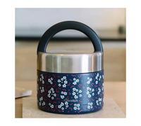 QWETCH - Lunch Box Isotherme Inox avec Poignée - Hanami Bleu 850ml - Boîte Alimentaire Repas Chaud - 5h Chaud et 7h Froid - Etanche & Sans-BPA