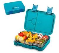 Boîte repas - Junior Schmatzfatz - Boîte à goûter - 6 compartiments - 21,3x15x4,5cm - Sans BPA - Bleu pétrole Bleu Pétrole G