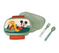Boîte Repas Mickey Mouse En Pvc Avec Cuillère Et Fourchette 17 X 12 X 7 Cm Transparent TU