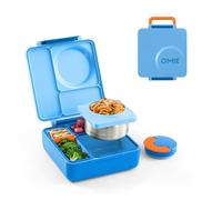 Boîte repas Omiebox - Bento, lunch - Avec compartiment thermos isotherme - Pour enfants bleu ciel