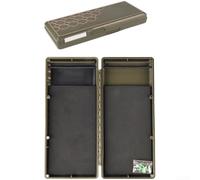 Boîte Rigide PC+ABS pour Hameçons Longs Carp Fishing(A125C1) | 6 bobines EVA incluses, design magnétique, fermeture étanche, idéal carpe et truite, vert durable