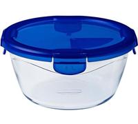 Boîte ronde avec couvercle - PYREX - 1451034 - 20 cm - 1,6 L - Cook & Go - Base en verre borosilicate