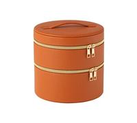 Boîte Ronde Pour Cosmétiques "Ericka" 19cm Cognac