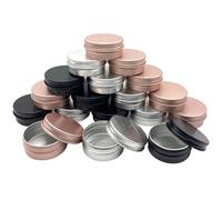 Boîte Ronde Vide De 5/10/15ml, 10 Pièces, Petit Pot En Aluminium, Conteneur De Crème Baume À Ongles, Boîte De Bougie, Organisateur De Stockage De Cosmétiques