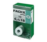 BOÎTE S 10 pcs RONDELLE PLATE LARGEUR CINC 6,4 x 18 mm FADIX