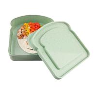Boîte sandwich réutilisable - Récipient alimentaire en forme de toast, portable portable, option de stockage des aliments, boîte de rangement sécurisée pour lave-vaisselle | Pratique organisé