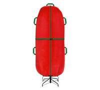 Boîte sapin de Noël Grand Sac De Déménagement Robuste Imperméable Avec | Sac-Rangement Conteneur Pour Arbre Artificiel Pour maison salon balcon garage couronne guirlande déco orne Rouge 9FT