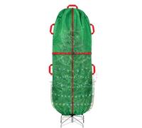 Boîte sapin de Noël Sac fourre-tout à cordon zippé et sangles réglables | Sac-Rangement Conteneur Pour Arbre Artificiel Maison salon balcon appart couronne guirlande ornement déco Vert 9FT