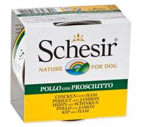 Boîte SCHESIR Dog poulet + jambon en gelée 150 g