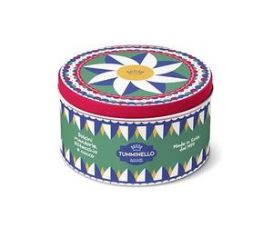 Boîte Scilla avec Biscuits assortis: Ricci aux Amandes, Ricci à la Pistache et Praline aux noix de coco 120 gr