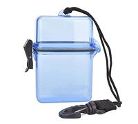 Deror Boîte sèche de plongée, Boîte Sèche,boîtier étanche Flottant Transparent en Plastique sous-Marin Boîte de Rangement étanche étanche pour plongée sous-Marine avec Crochet(Transparent Blue)