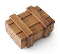 BOITE SECRETE - jeu casse tête à partir de 7 ans difficulté 2/6, En bois massif aux normes CE - marque française Le Délirant, solution avec illustrations fournie. Arriverez-vous à ouvrir cette boite ?